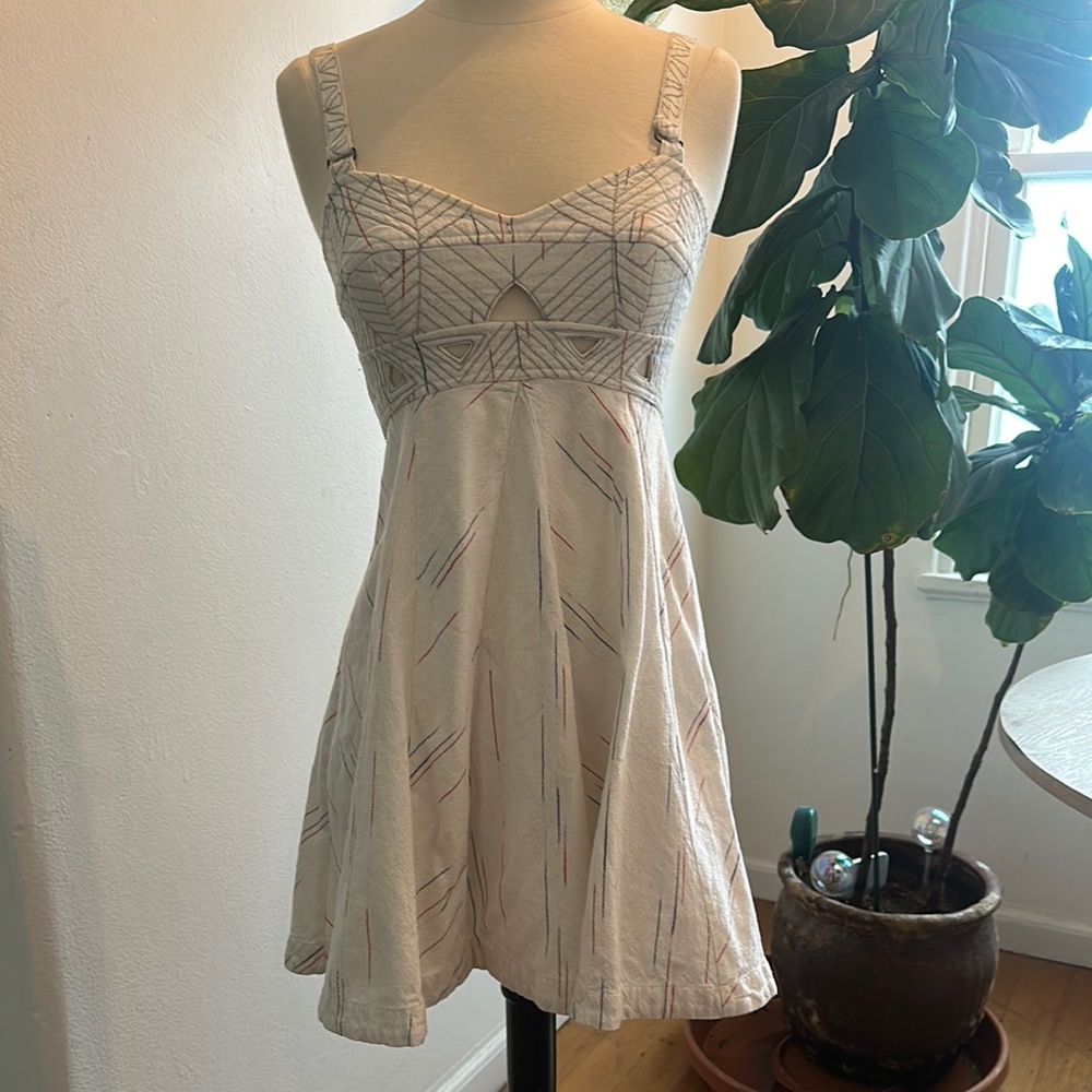 New Romantics White Ribbed Sleeveless Sundress - Picture 5 of 8